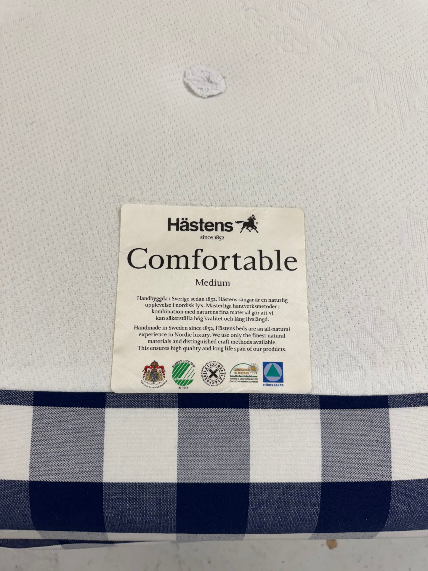 Hästens ‘comfortable’ adjustable Dobbeltseng – 180x210cm.
